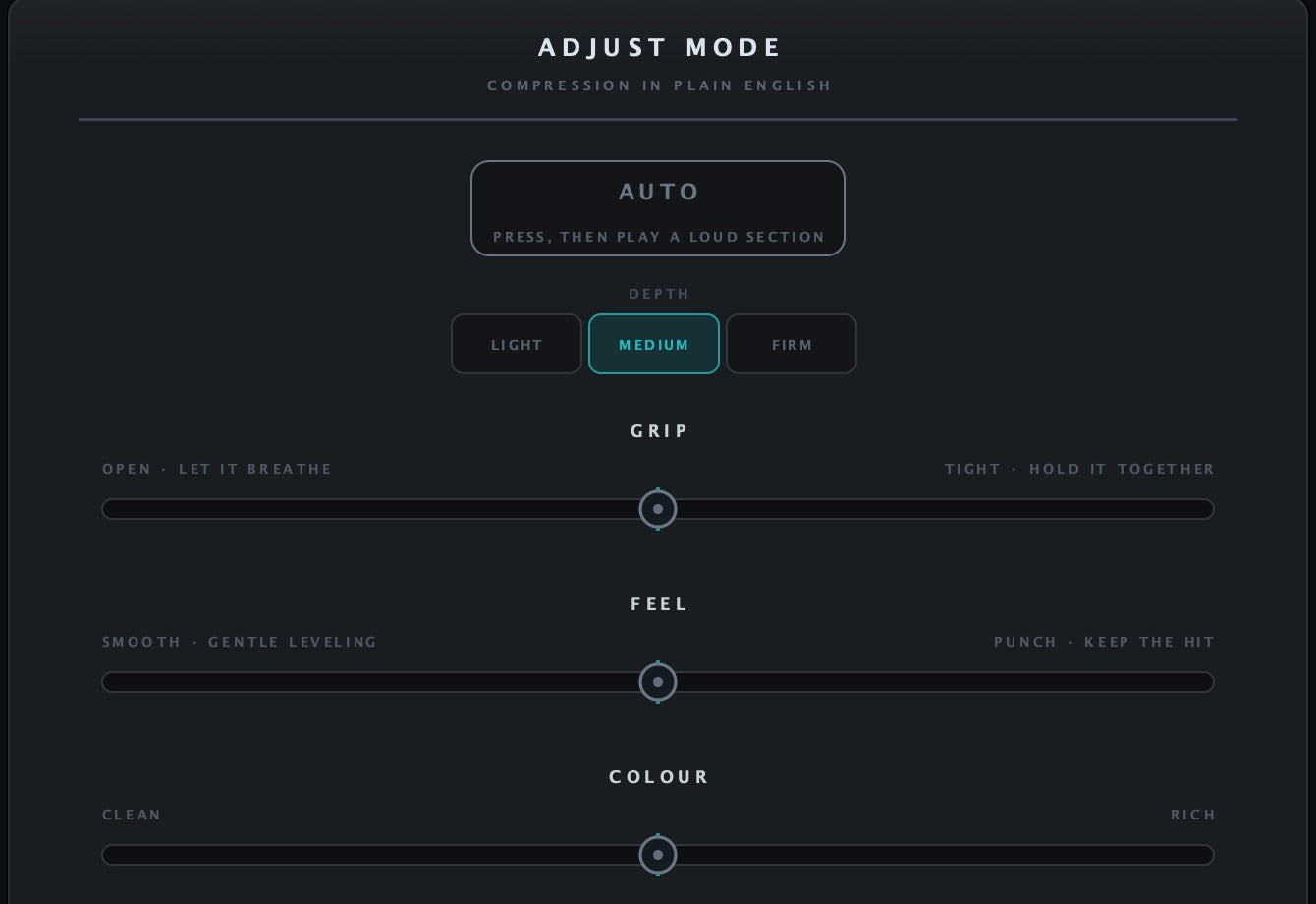 Adjust by feel
