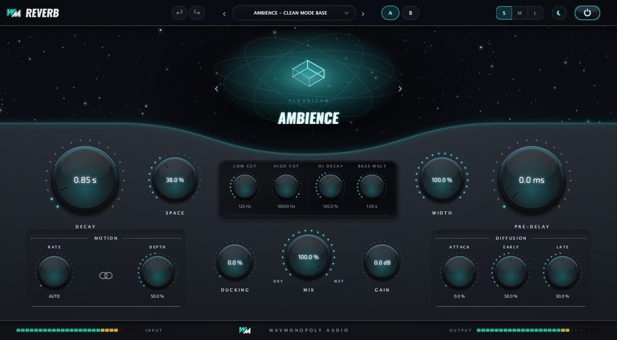 Reverb plugin interface